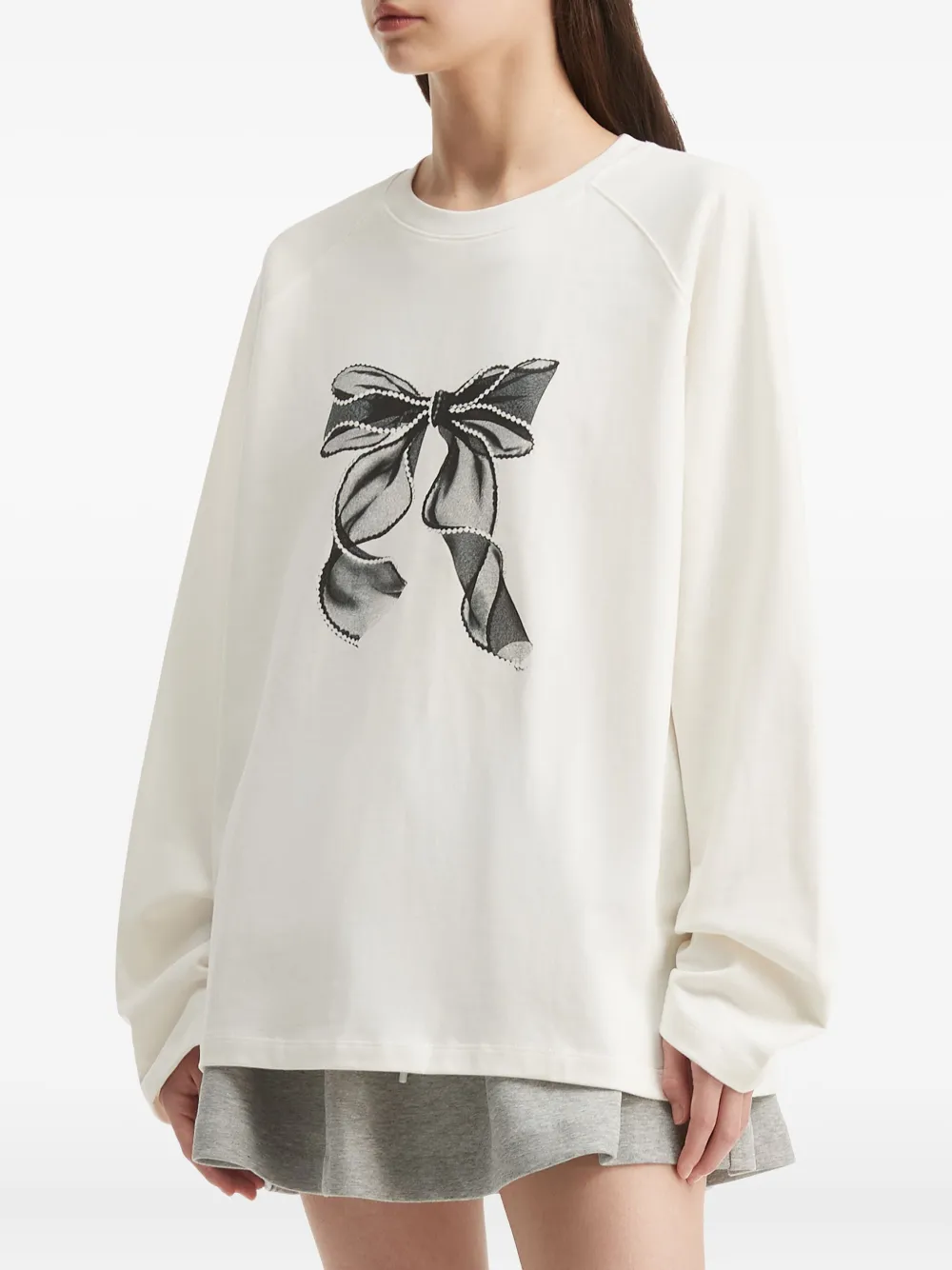 B+ab Bow Sweatshirt In Gray