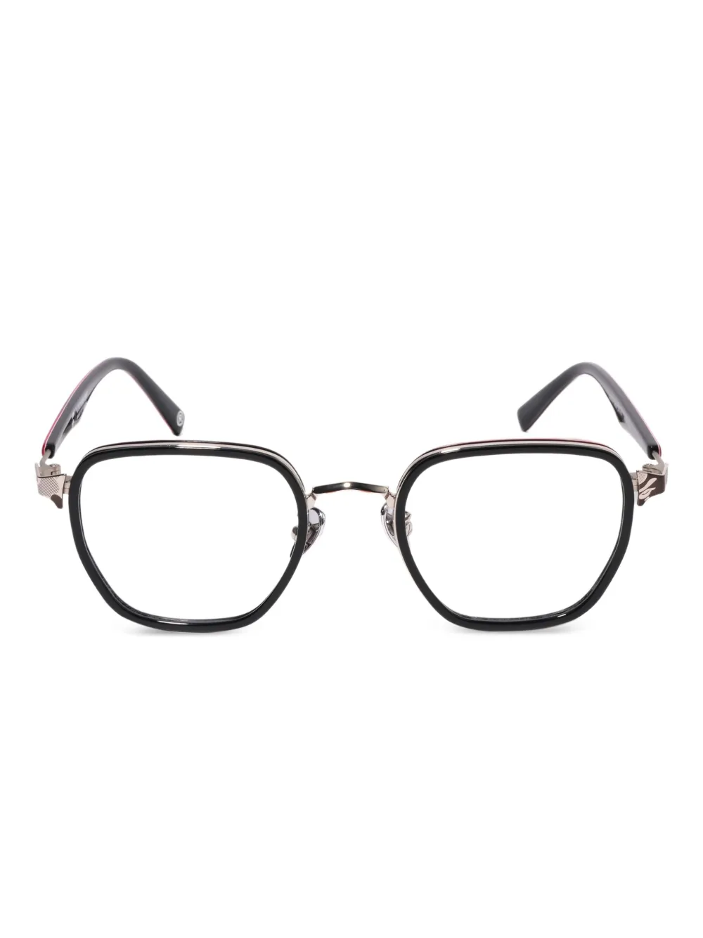 A BATHING APE® shark-patterned round frames | Black | Image 1