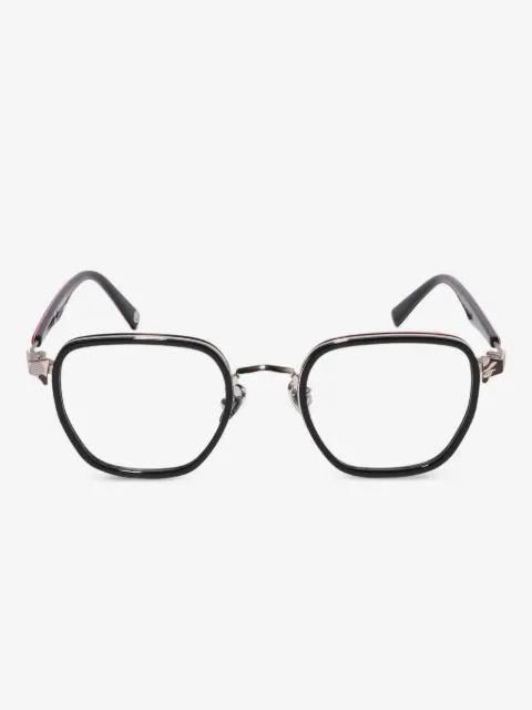 A BATHING APE® shark-patterned round frames