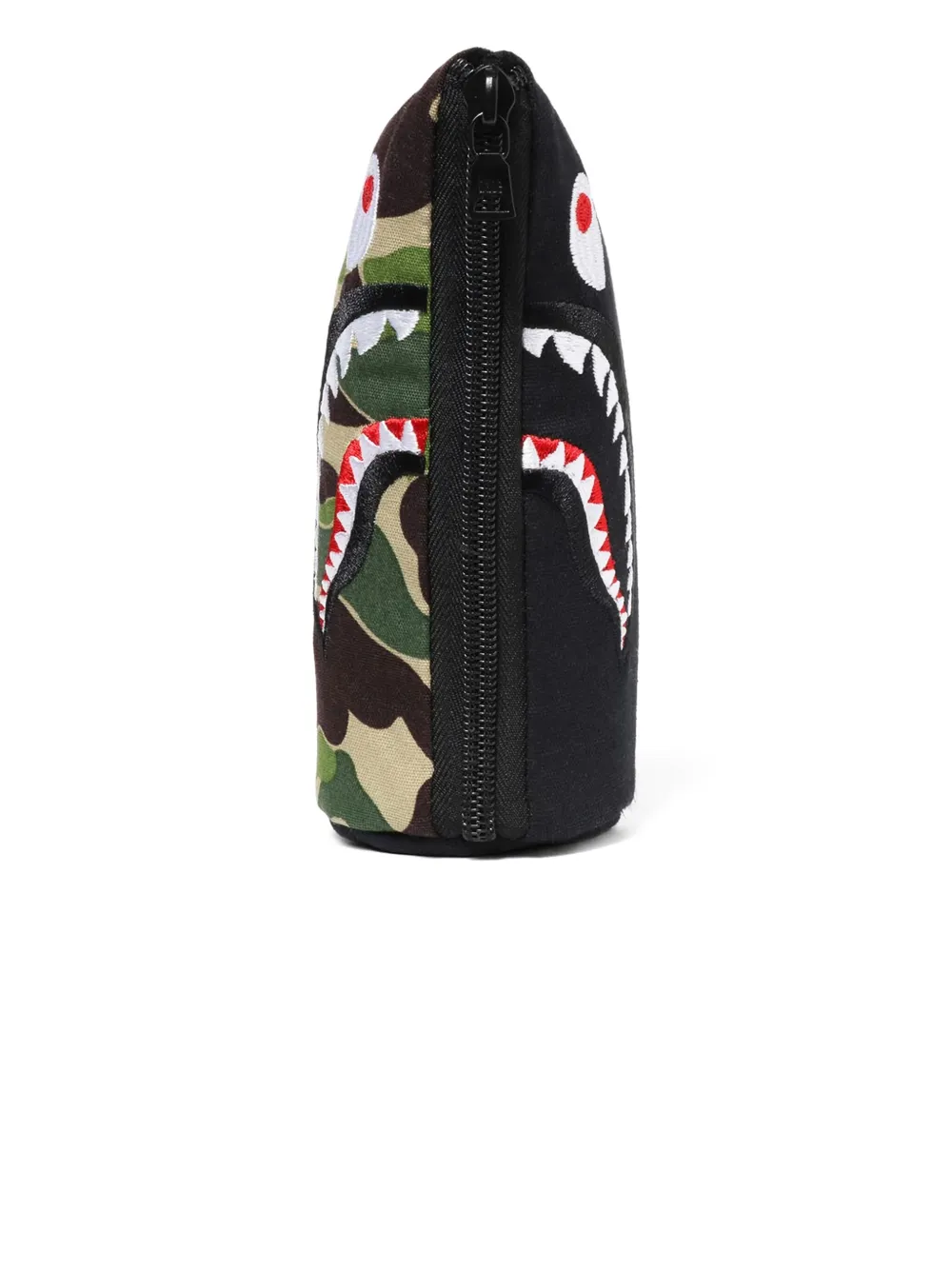 A BATHING APE Bril met rond montuur en haaienpatroon Zwart