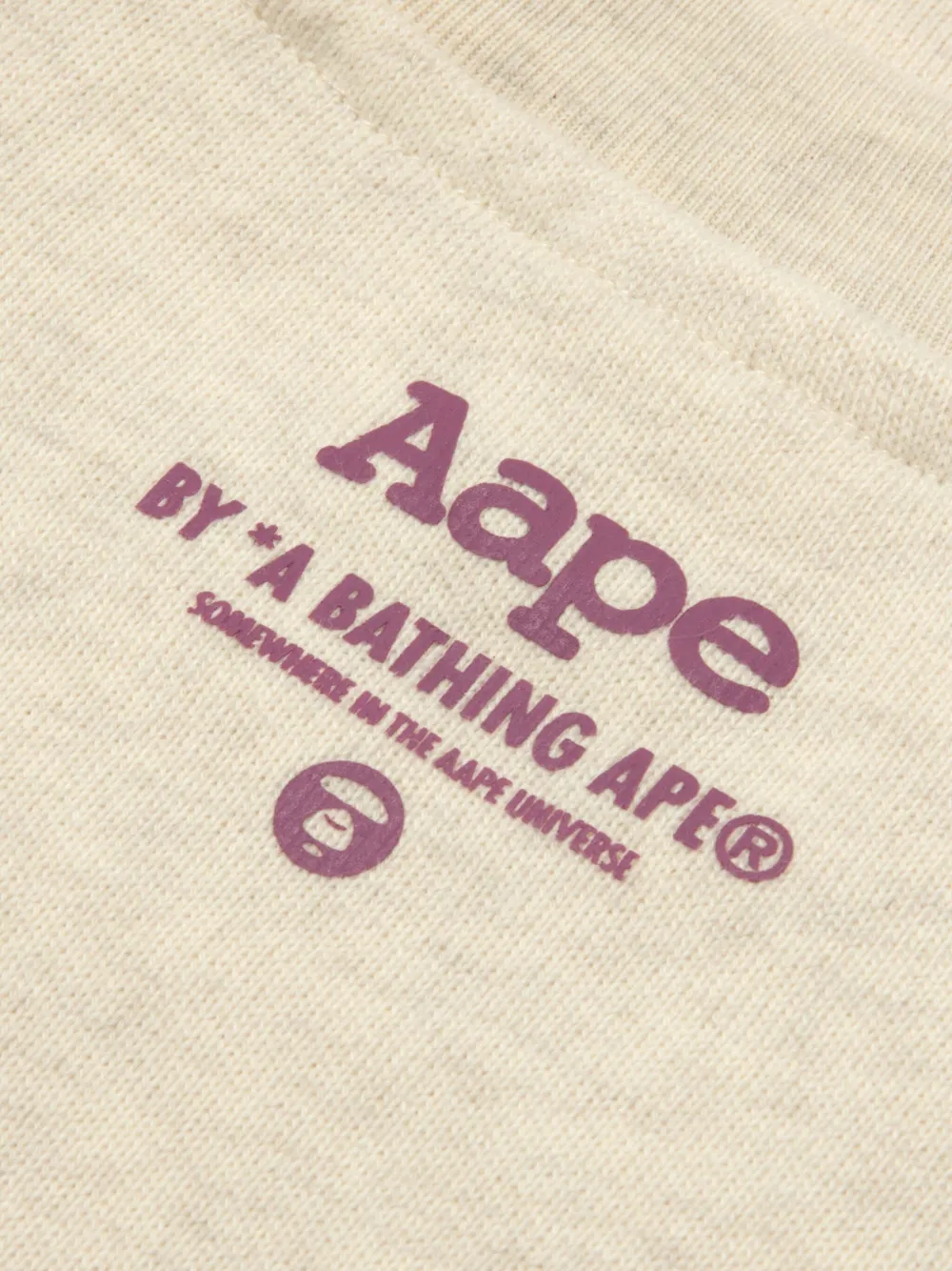 Aape By A Bathing Ape Logo-print Crew-neck Sweater In Neutral