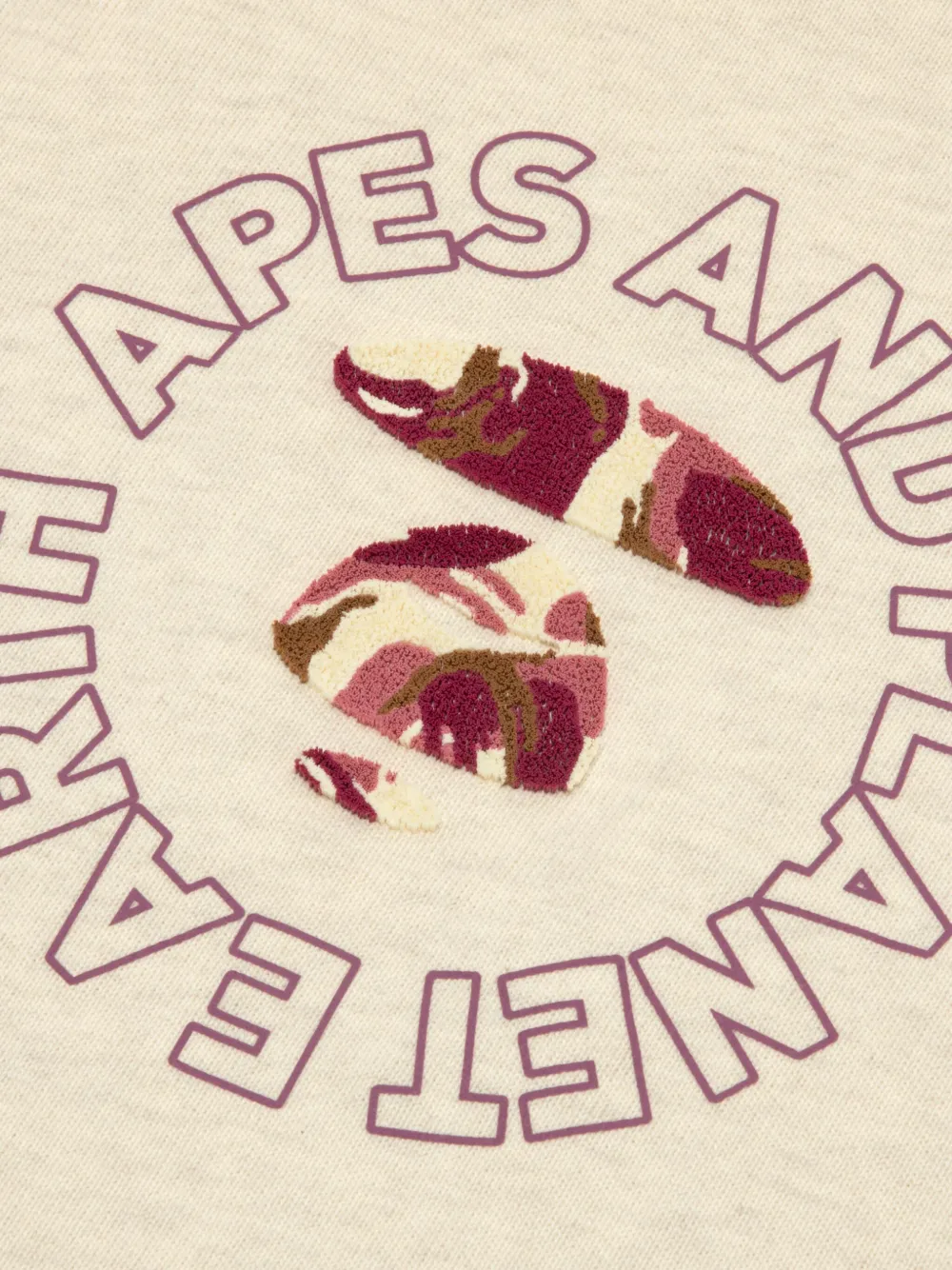 Aape By A Bathing Ape Logo-print Crew-neck Sweater In Neutral
