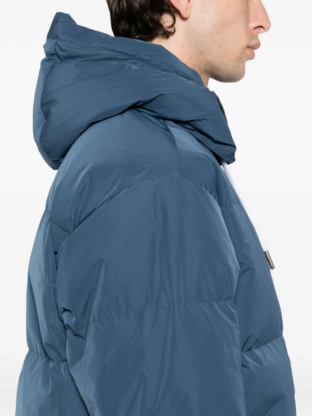 Aape By A Bathing Ape Logo-embroidered Padded Jacket In Blue