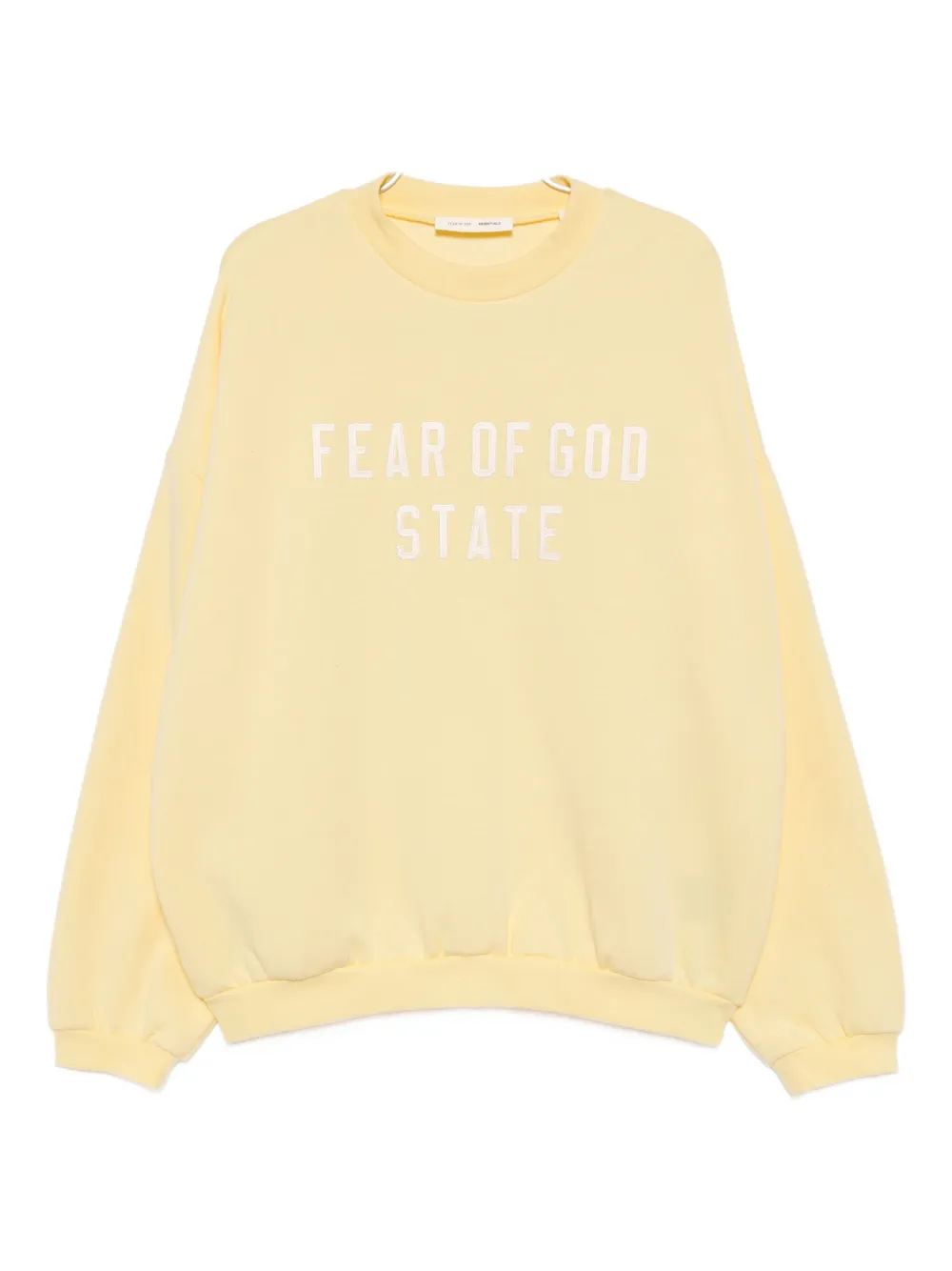 FEAR OF GOD ESSENTIALS Pullover mit Logo-Applikation - Gelb