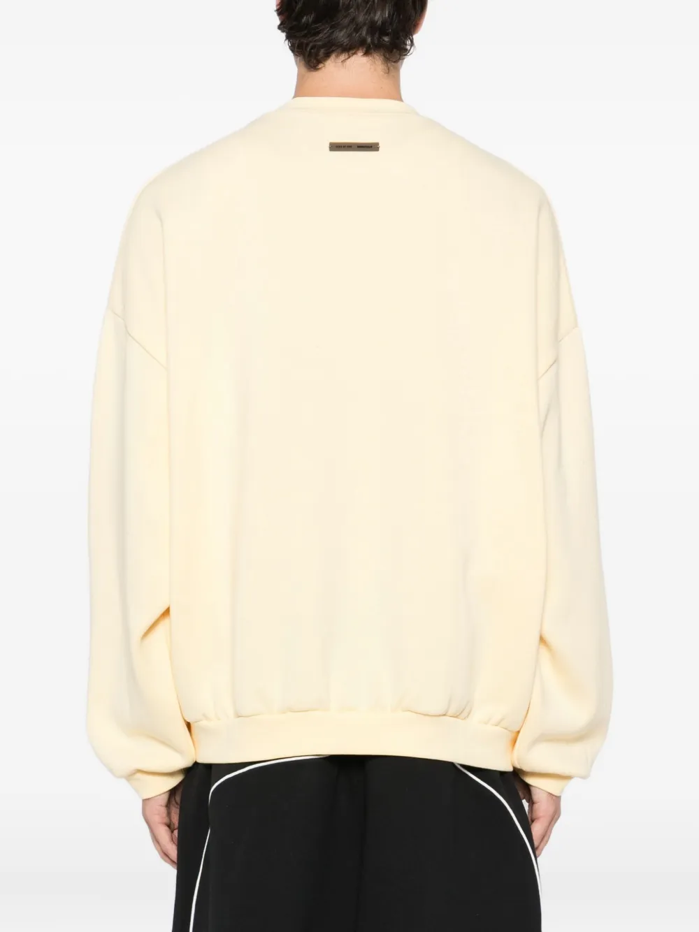 Essentials Kids Yellow 90s Fit Fleece Crewneck Sweatshirt In Yellow