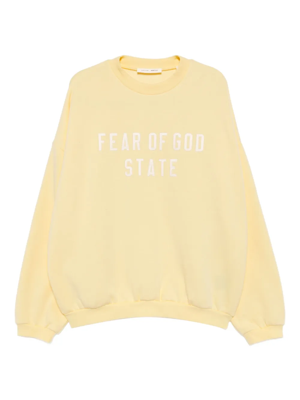 Essentials Kids Yellow 90s Fit Fleece Crewneck Sweatshirt In Yellow