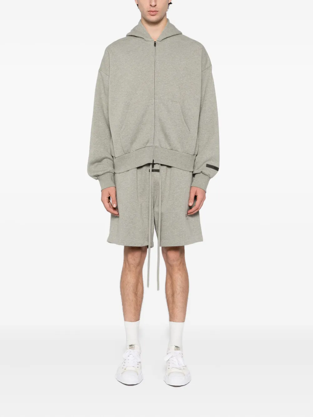 Essentials Fleece Logo Shorts In Gray