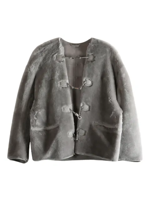 TOTEME toggle-fastening shearling jacket