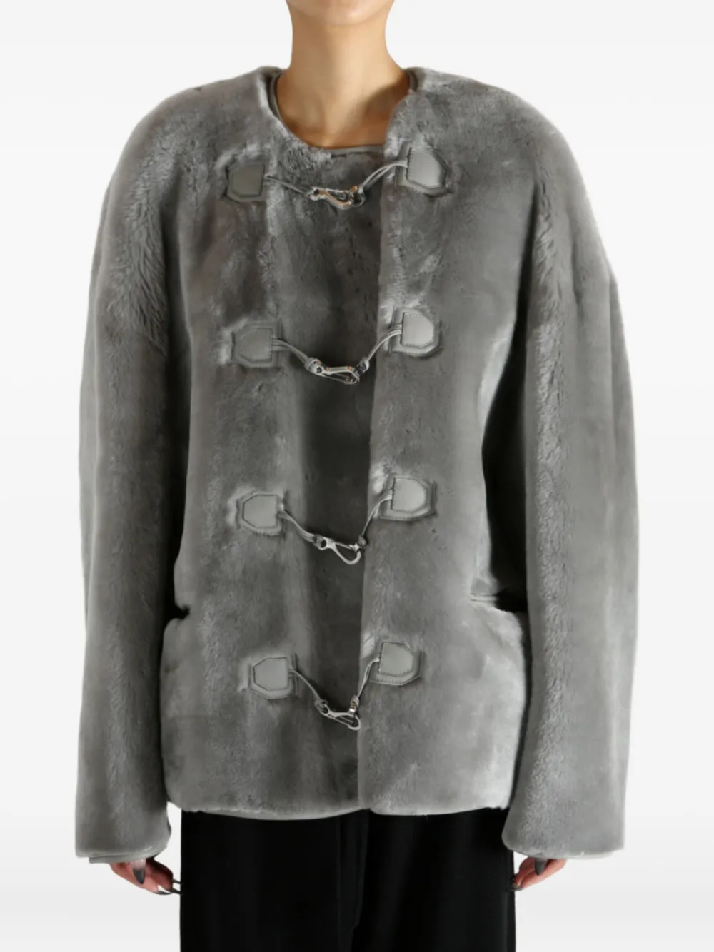 TOTEME toggle-fastening shearling jacket | Faux Fur & Shearling Jackets | Image 2