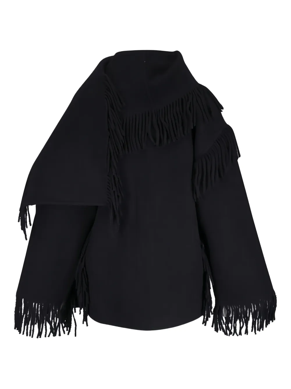 TOTEME fringed-scarf buttoned oversized jacket | Oversized Jackets | Image 2
