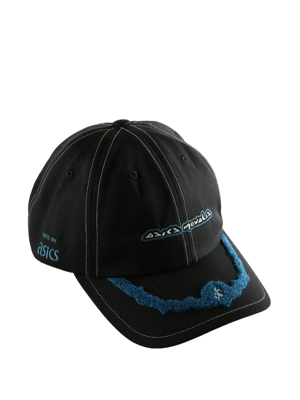 Asics X Kiko Kostadinov Embroidered-detail Baseball Cap In Black