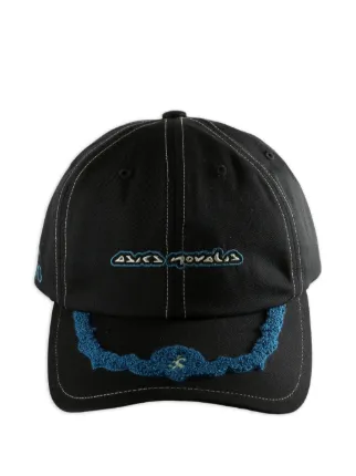 Asics Kiko kostadinov キャップ ASICS x Kiko Kostadinov embroidered-detail Baseball Cap | Black