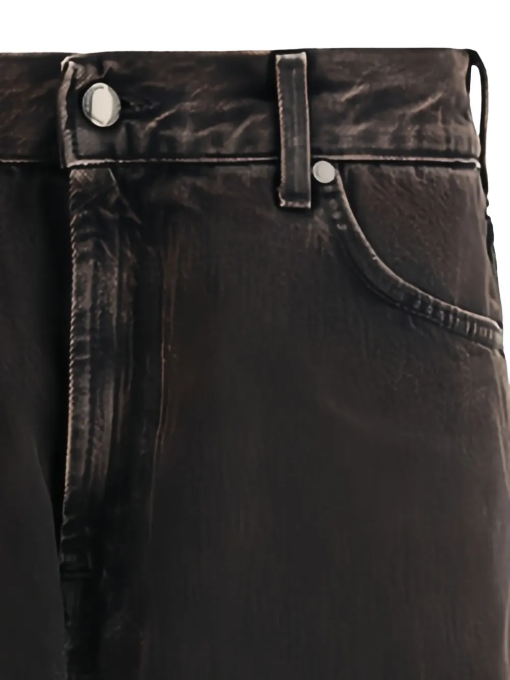 7 For All Mankind Twisted Modern Straight Jeans In Brown
