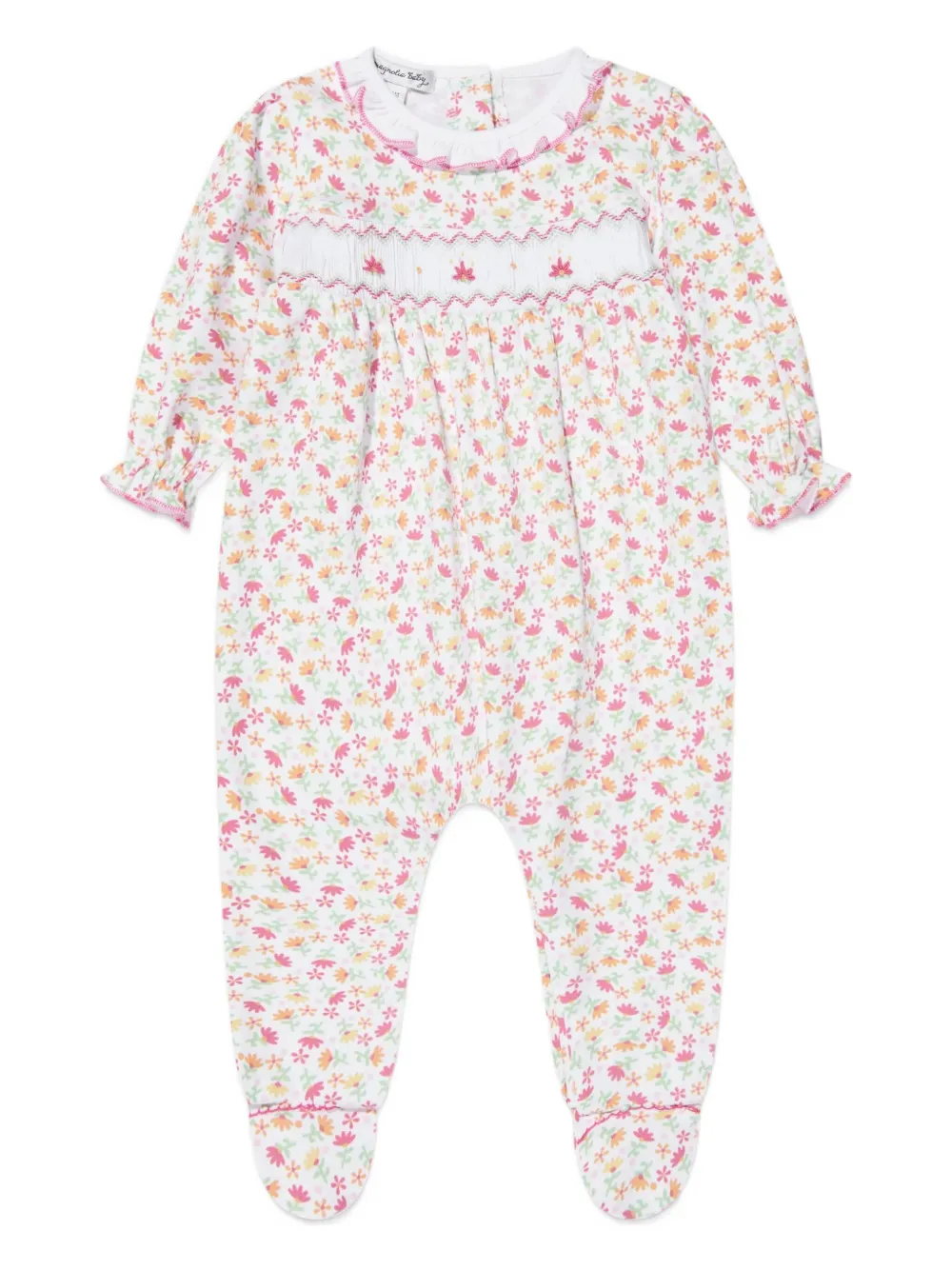 MAGNOLIA BABY floral-print pima cotton babygrow | Pink | Image 1