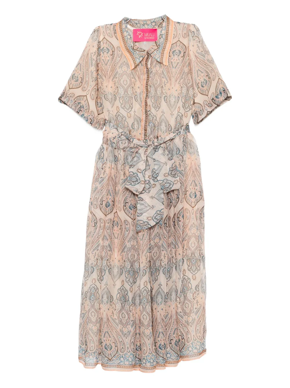 Miau By Clara Rotescu Paisley-print Midi Dress In Multi