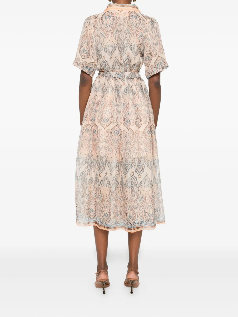 Miau By Clara Rotescu Paisley-print Midi Dress In Multi