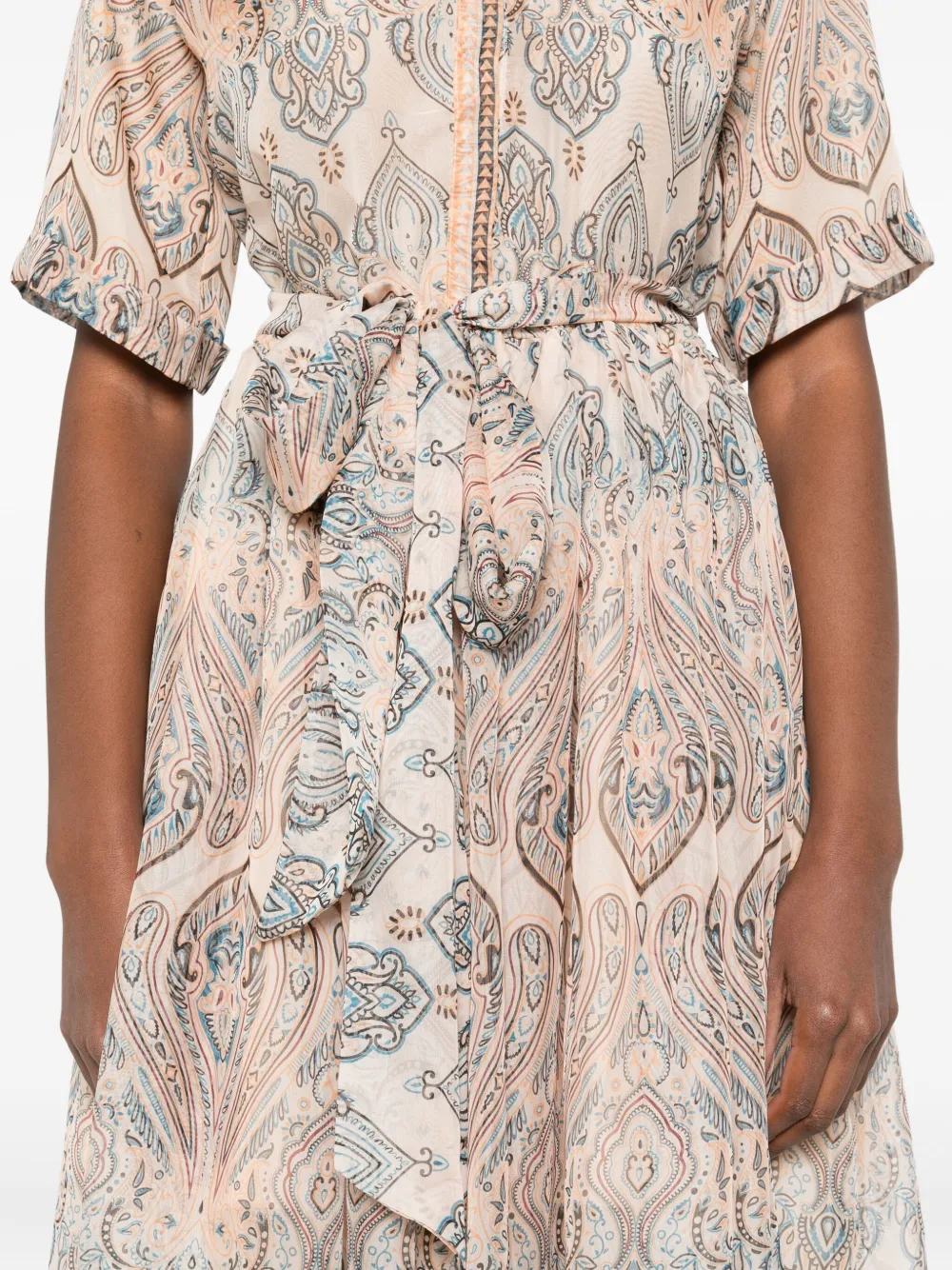 Miau By Clara Rotescu Paisley-print Midi Dress In Multi