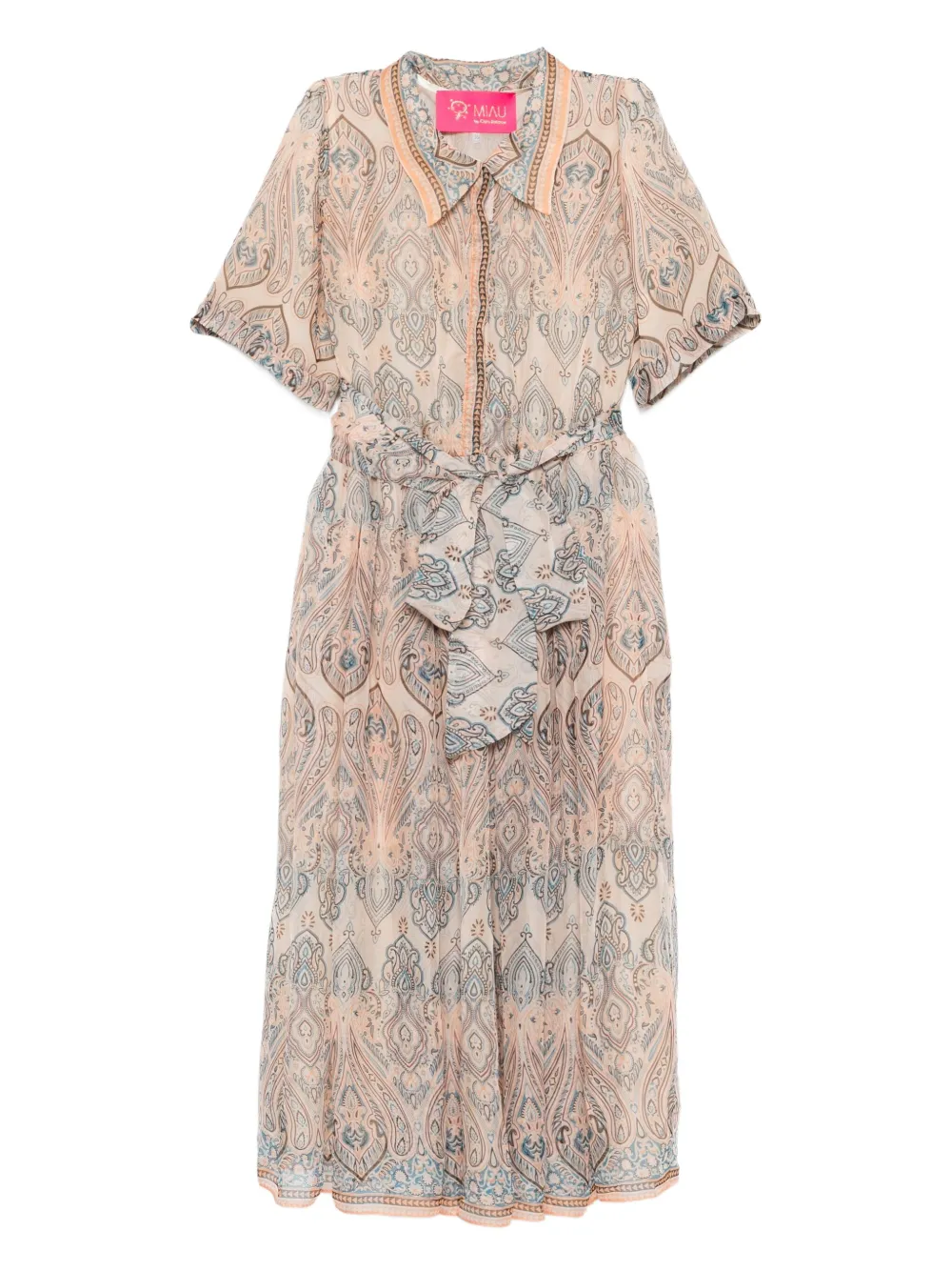 MIAU by Clara Rotescu paisley-print midi dress | Neutrals | Image 1