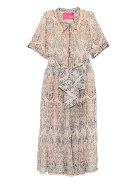 MIAU by Clara Rotescu Midikleid mit Paisley-Print