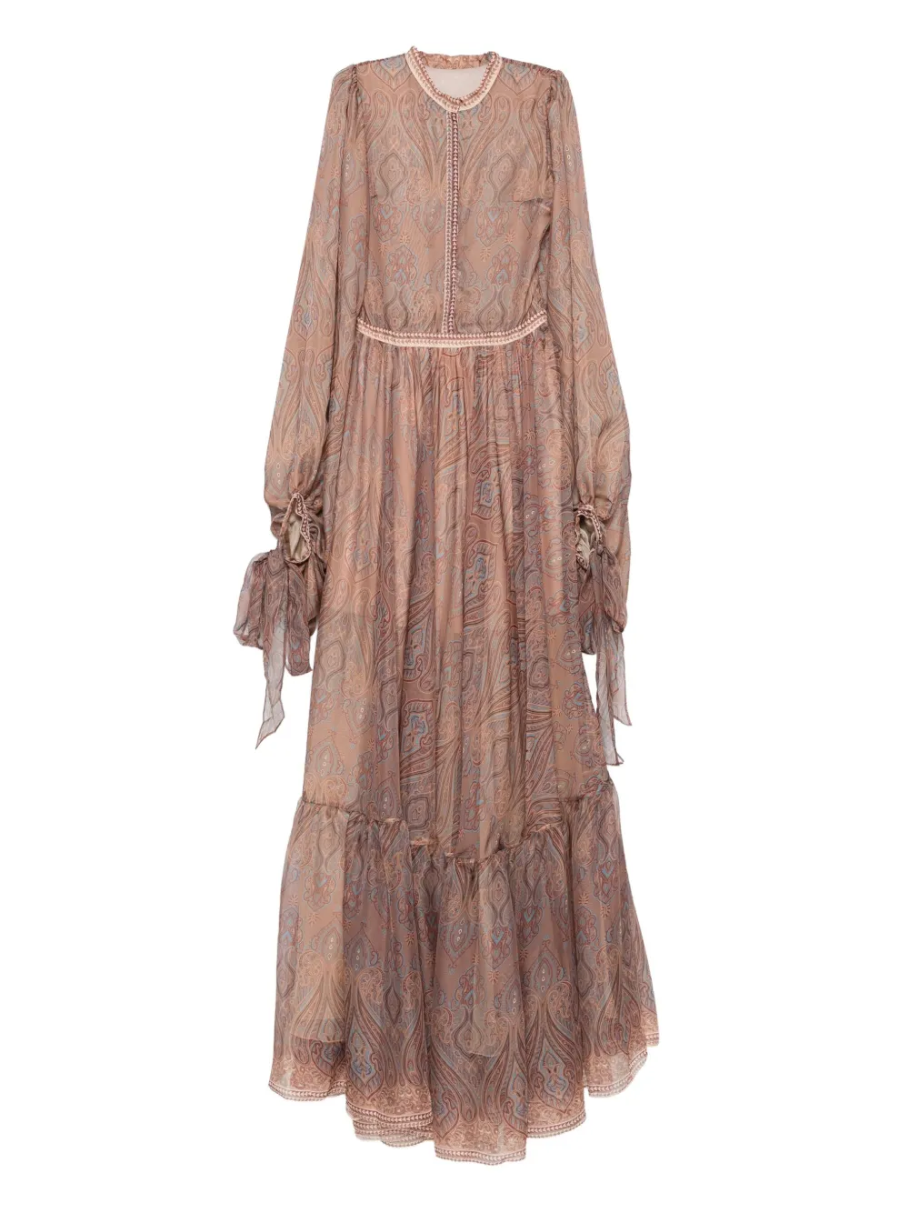 MIAU by Clara Rotescu paisley-print tiered dress | Neutrals | Image 1