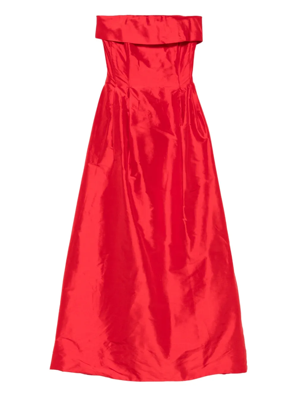 MIAU by Clara Rotescu strapless pleated dress | Red | Image 1