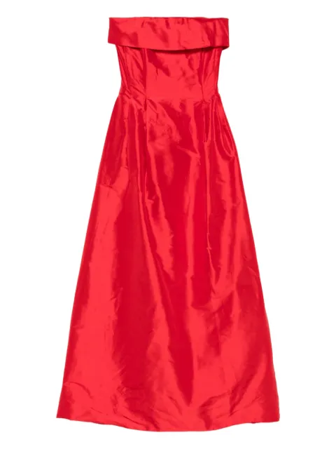 MIAU by Clara Rotescu strapless pleated dress