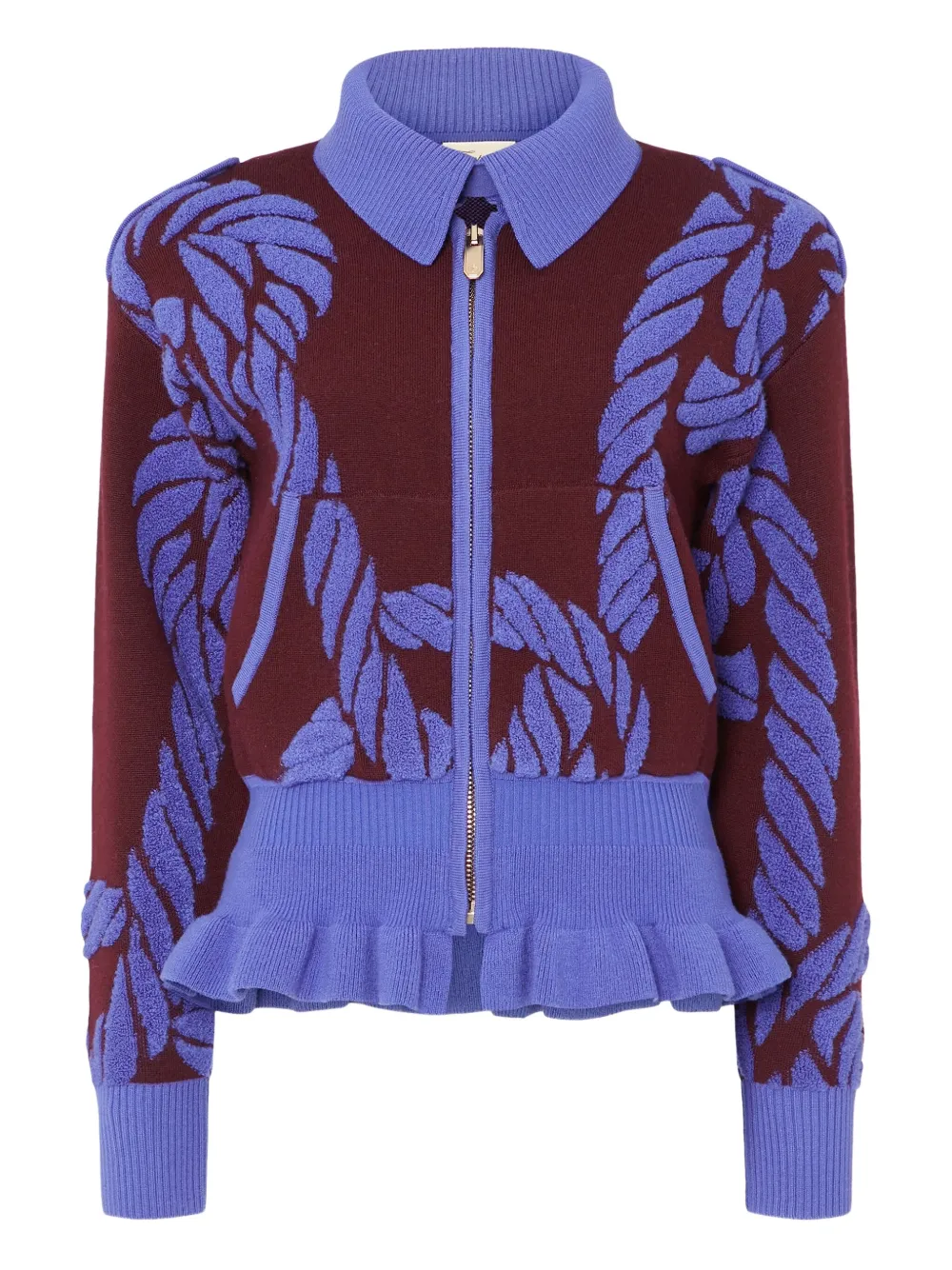 Temperley London Geometric-pattern Cardigan In Red