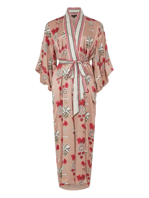 Temperley London floral-print silk coat