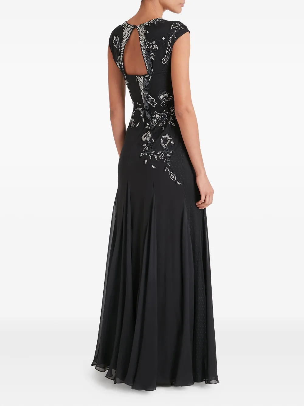 Temperley London Lilly avondjurk verfraaid met kralen Zwart