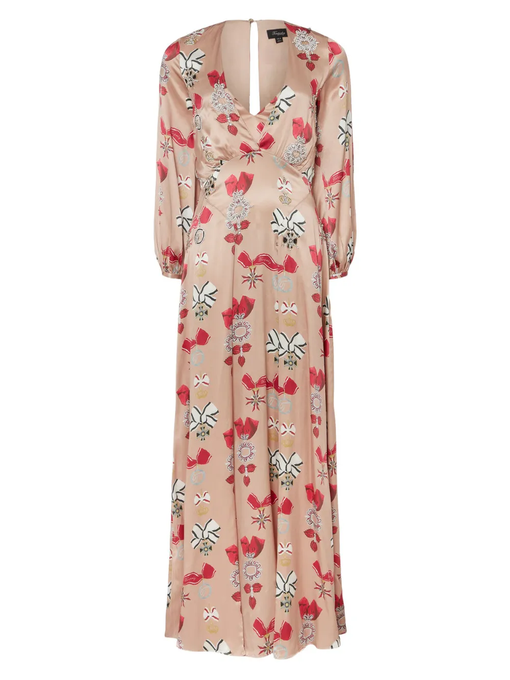 Temperley London Abito Reina con stampa - Rosa