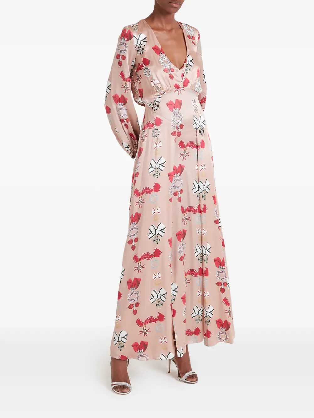 Temperley London Reina jurk met print - Roze
