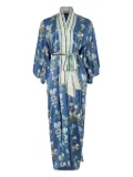 Temperley London silk robe - Blue