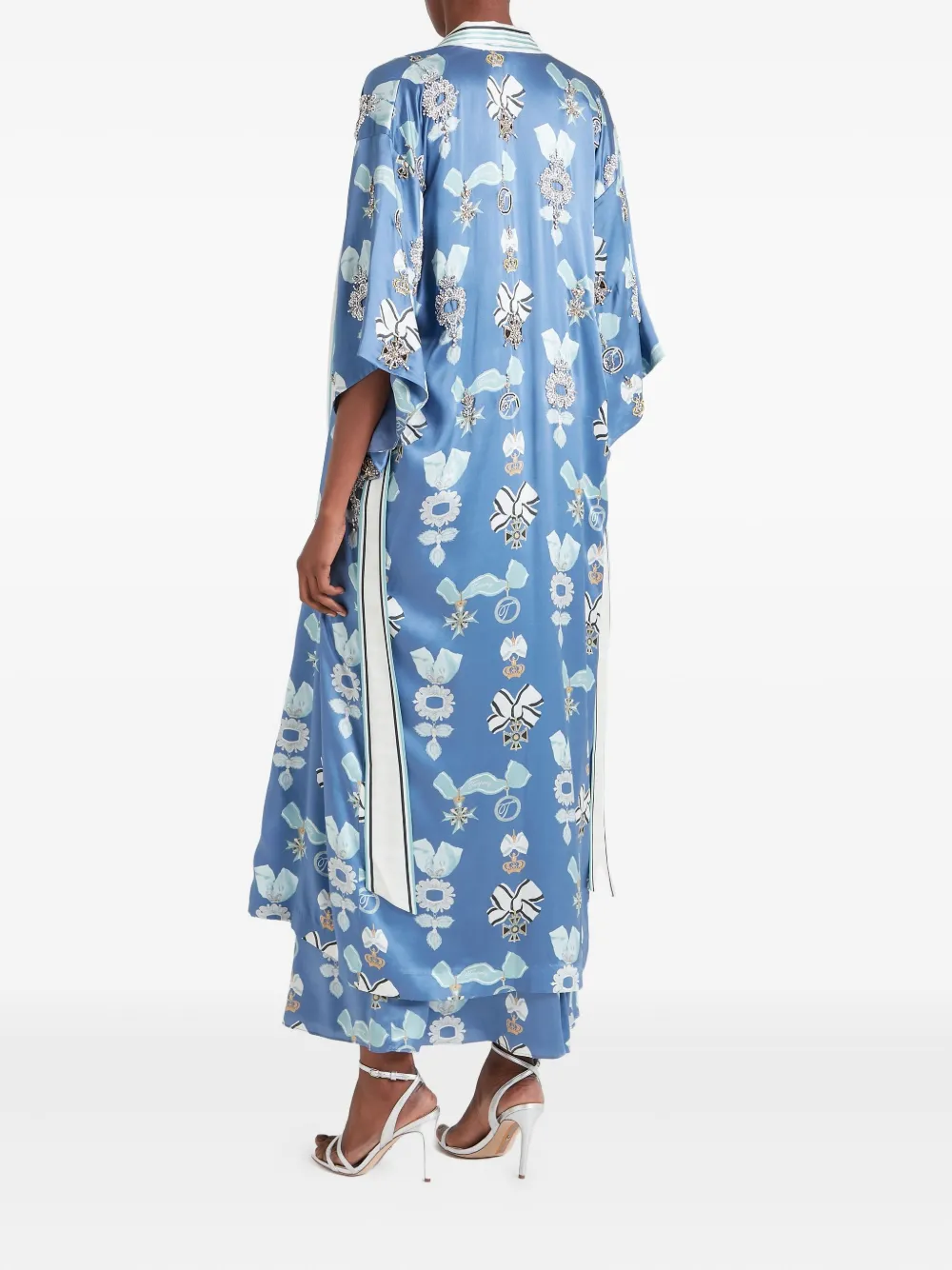 Temperley London Silk Robe In Multi