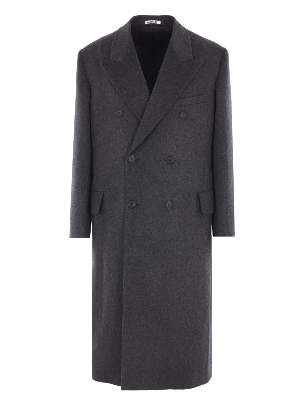 Auralee double-breasted coat | Black | Image 1
