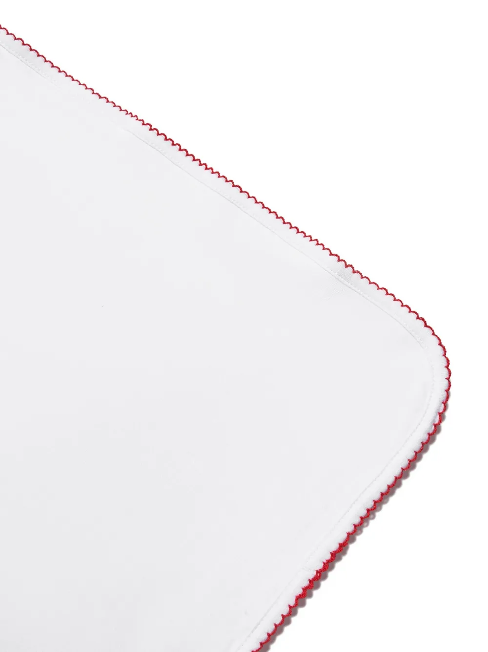 Magnolia Baby Santa-embroidered Scalloped-edge Blanket In White