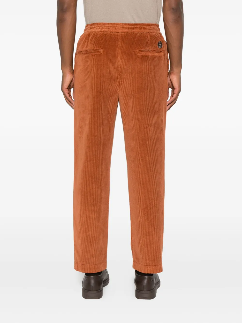 Jacob Cohen Drawstring Corduroy Trousers In Brown