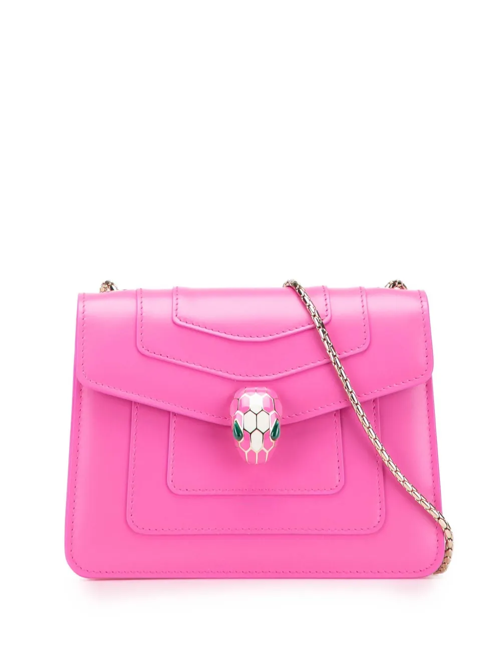 Bvlgari Pre-Owned 2021-2025 Small Leather Square Serpenti Forever Chain crossbody bag | Pink | Image 1