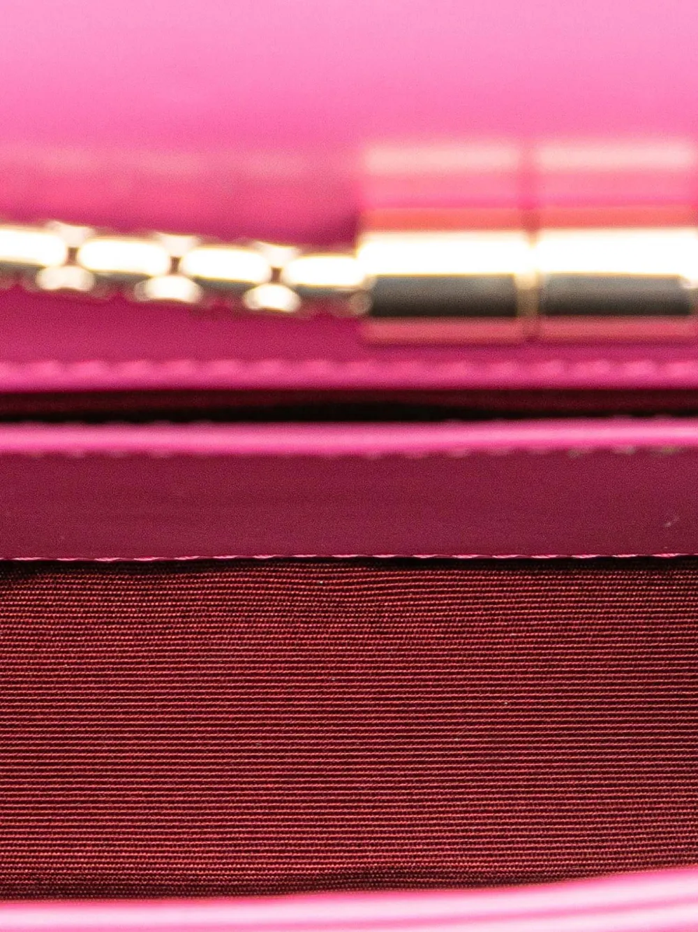 Pre-owned Bvlgari 2021-2025 Small Leather Square Serpenti Forever Chain Crossbody Bag In Pink