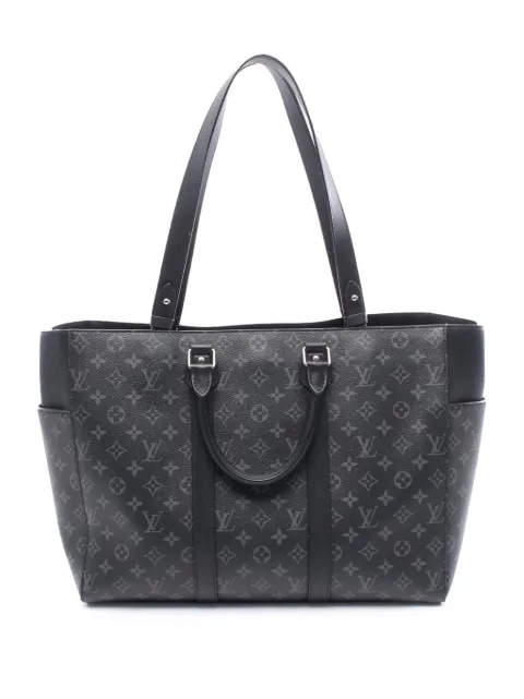 Louis Vuitton Pre-Owned bolsa satchel Monogram Eclipse Sac Plat 24H 2021-2025