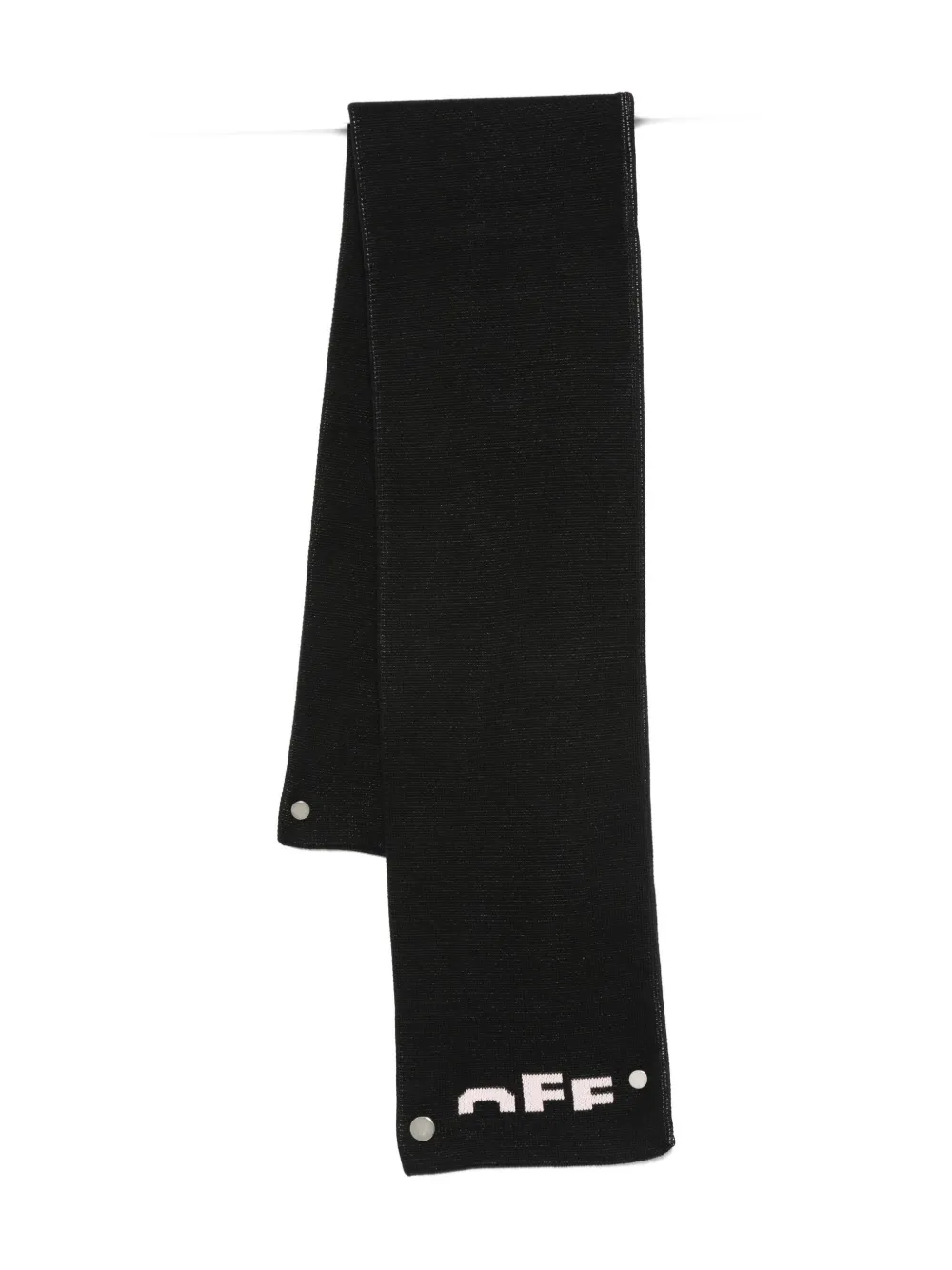 Off-White Kids logo-print scarf - Nero