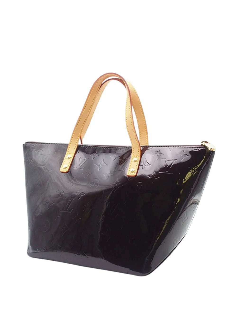 Pre-owned Louis Vuitton 2008 Monogram Vernis Bellevue Pm Handbag In Purple