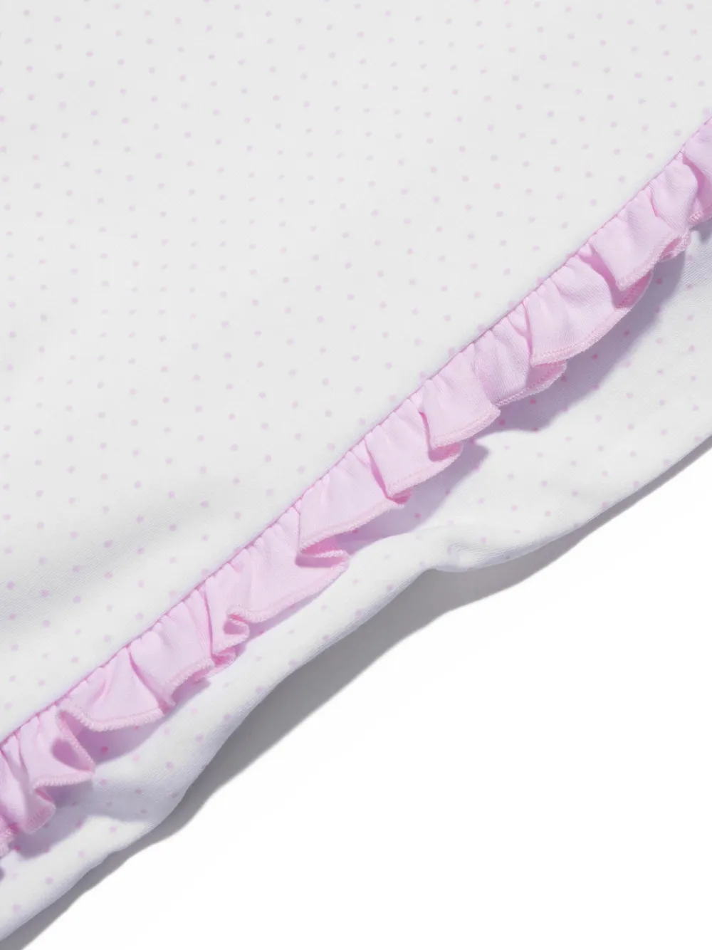 MAGNOLIA BABY Romper met geborduurde zwaan en ruches Wit