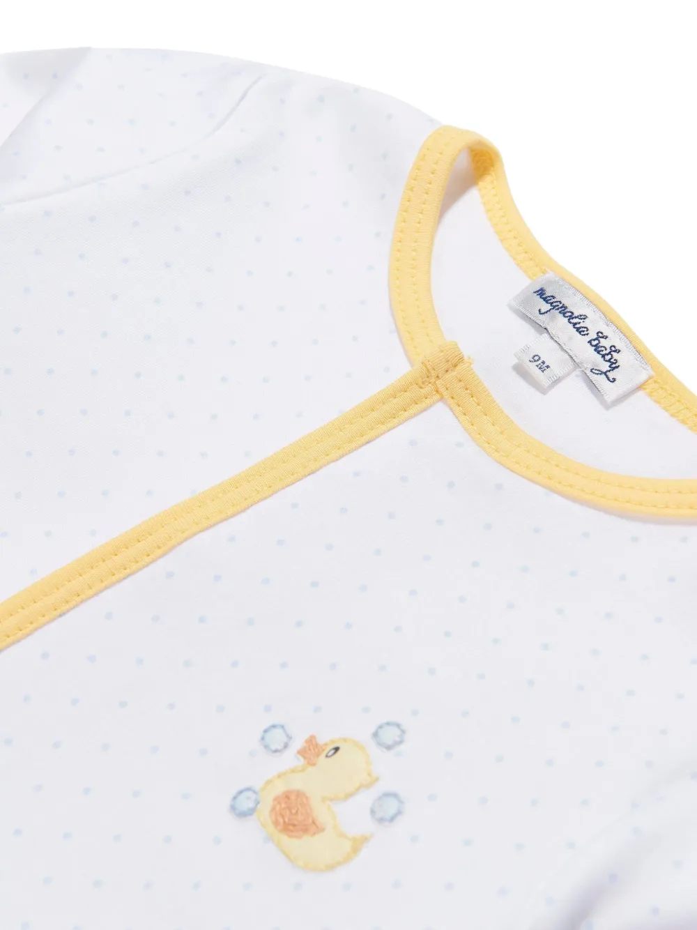 Magnolia Baby Rubber Ducky-embroidered Pyjamas In White