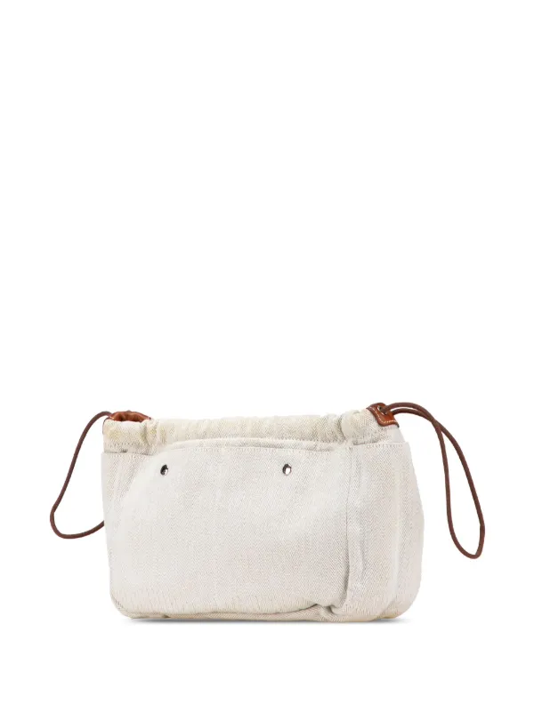 Hermès Pre-Owned Pochette Fourbi 25 En Toile Et Cuir Barenia (2020