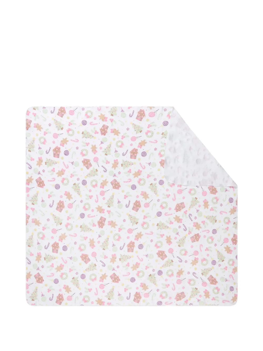 MAGNOLIA BABY gingerbread candy-canes blanket | White | Image 1