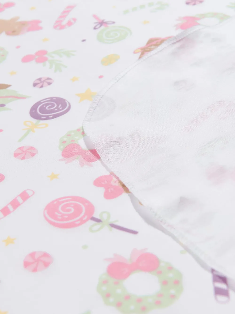 MAGNOLIA BABY Deken met peperkoek- en candy canes-print Wit