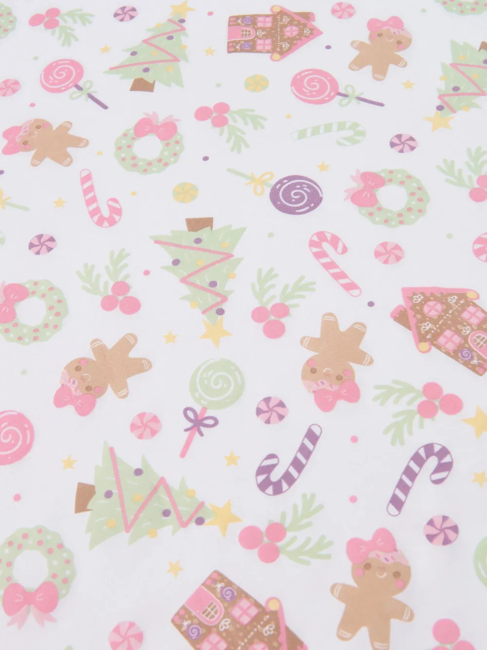 MAGNOLIA BABY Deken met peperkoek- en candy canes-print Wit