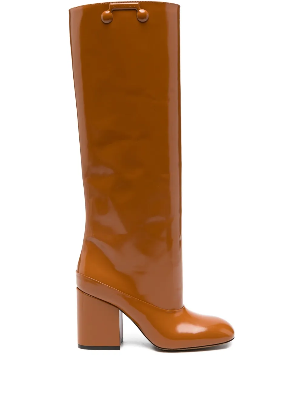 Marni knee-high patent boots | Brown | Image 1