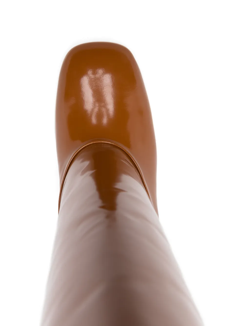 Marni knee-high patent boots Brown