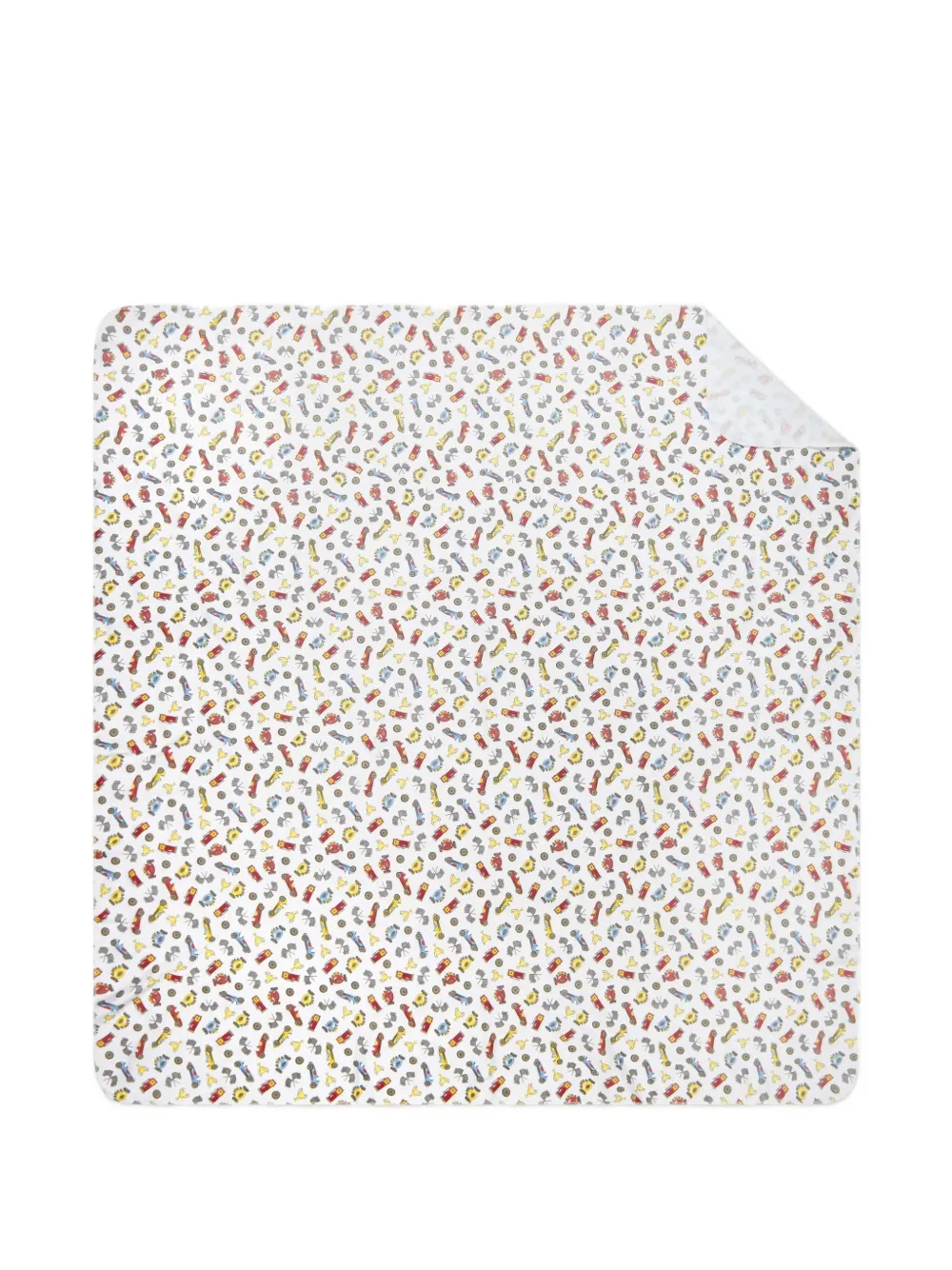 MAGNOLIA BABY racing-cars print blanket | White | Image 1